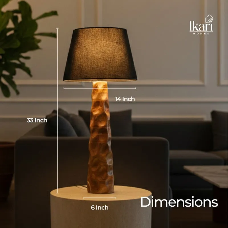 Sculpted Black Mango Wood Floor Lamp media 12
