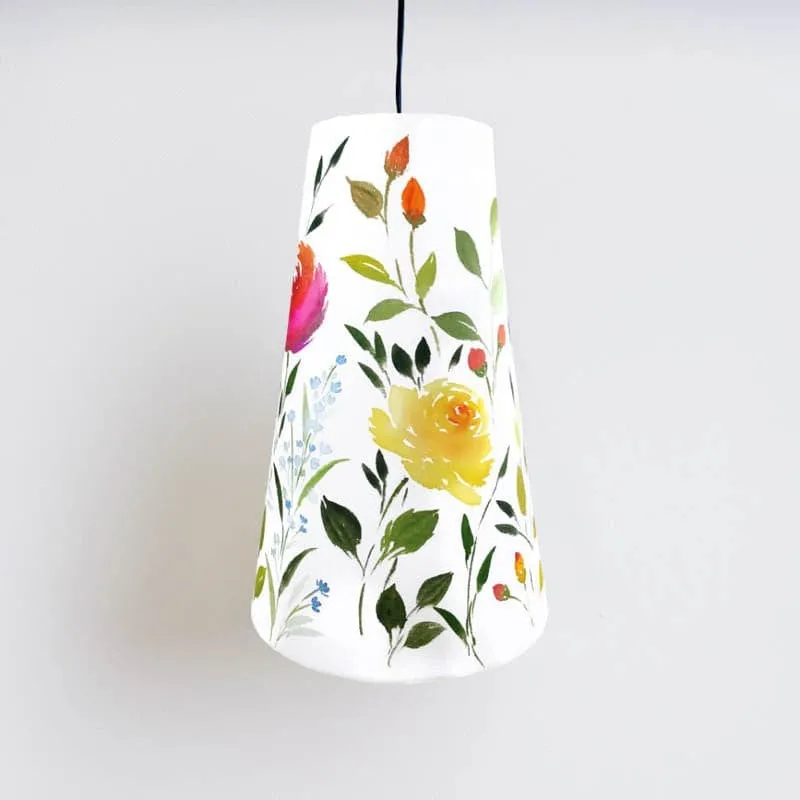 Lindo Bloom Handpainted Fabric Ceiling Lamp media 6