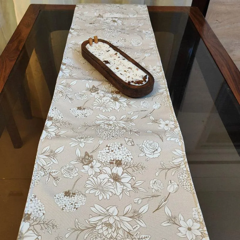 Orvadia Floral Poly Canvas Table runner media 5