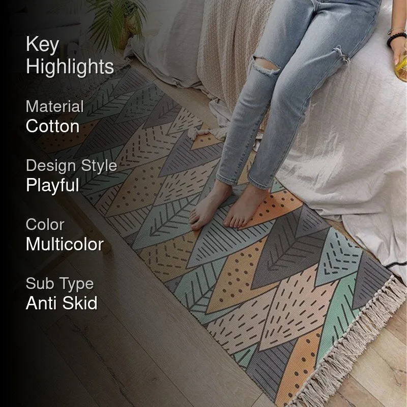 Leafy Lemour Cotton Runner Rug media 2