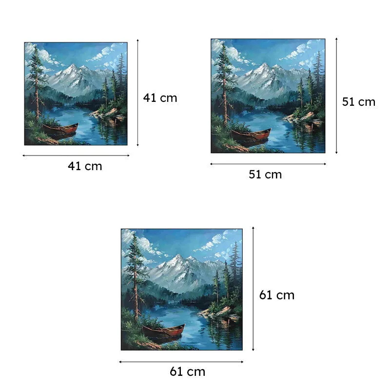 Serenity Of Mountains Canvas Wall Art With Frame media 6