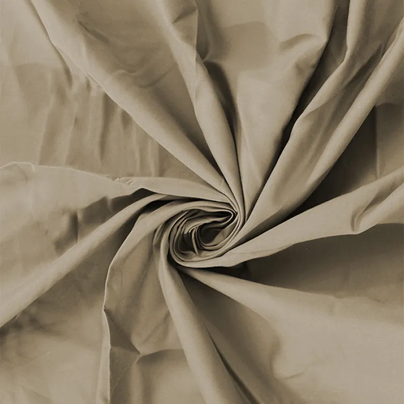 Blanqa Solid Cotton Bedsheet (Beige) - 400 TC media 5