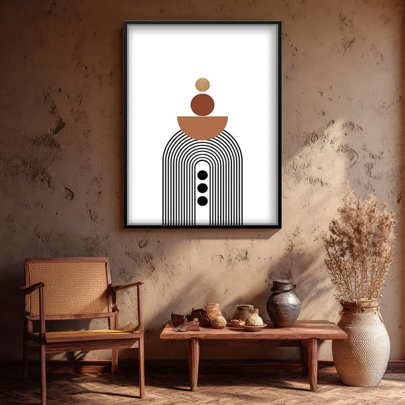 Earthen Rise Canvas Wall Painting With Black Frame media 5