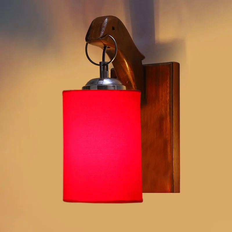 Estrella Wooden Wall Lamp - Red media 5