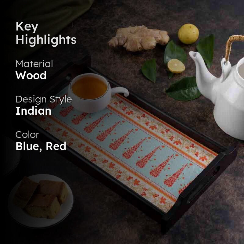 Magnate Mughal Wooden Tray media 2