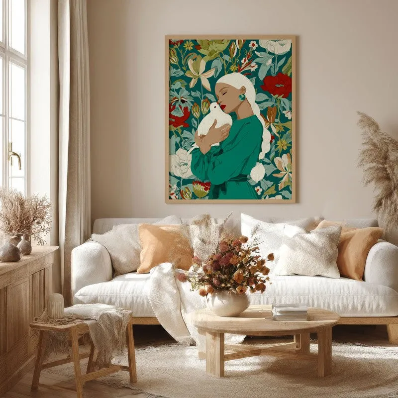 Aureth Canvas Wall Painting With Brown Frame media 1