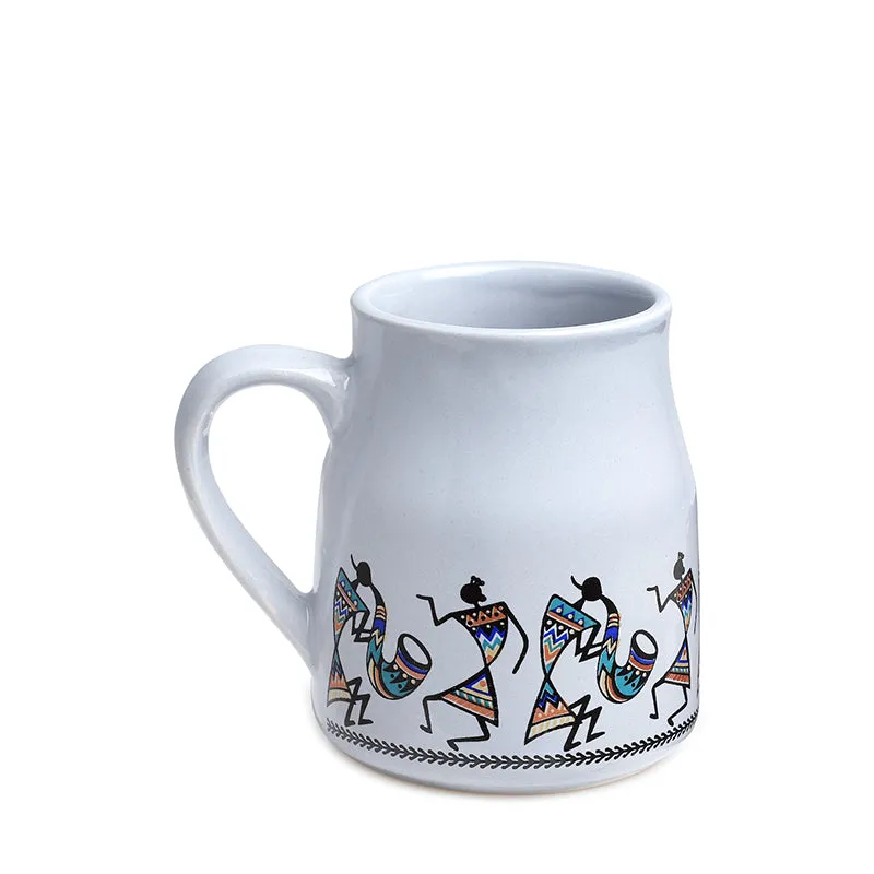 Tribal Ceramic Tea Cup (220 mL Each) - Set of Six media 3