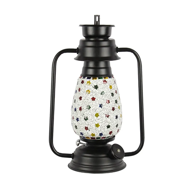 Divyara Mosaic Lantern Iron Wall Lamp - Black media 4