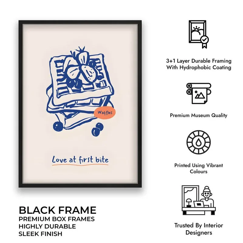 Blue Palette Archival Canvas Wall Art - Black media 9