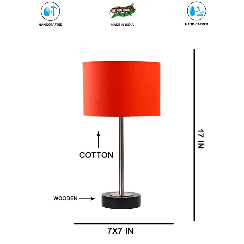 Cotin I Rodin Wooden Table Lamp - Orange,Silver,Black media 7