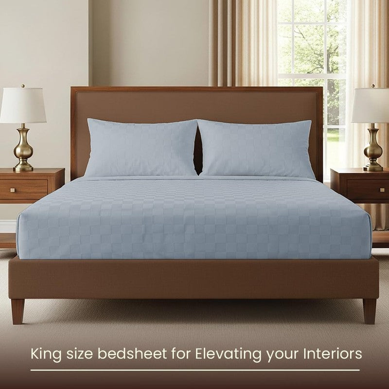 Urban Space Pastel Bliss Cotton Bedsheet (Blue) - 300 TC media 6