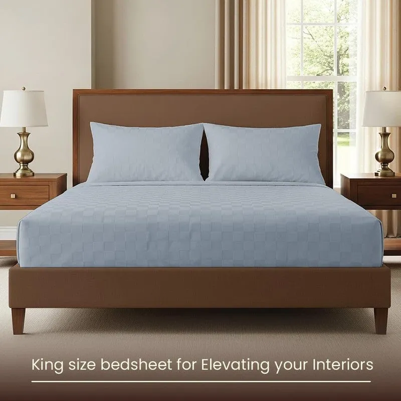 Urban Space Pastel Bliss Cotton Bedsheet (Blue) - 300 TC media 6