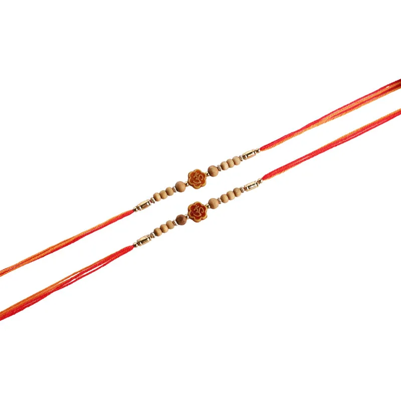 Aum I Rakhi with Roli Chawal - Thirteen Piece Set media 7