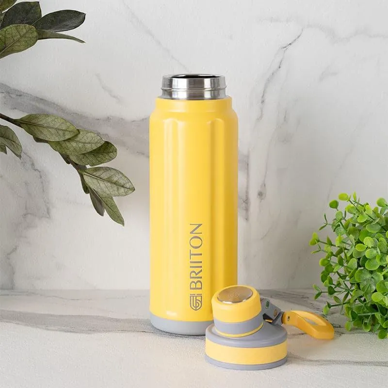 Aqua Alchemy Hot & Cold Thermos Water Bottle (Black & Yellow, 750 mL Each) - Set Of Two media 3