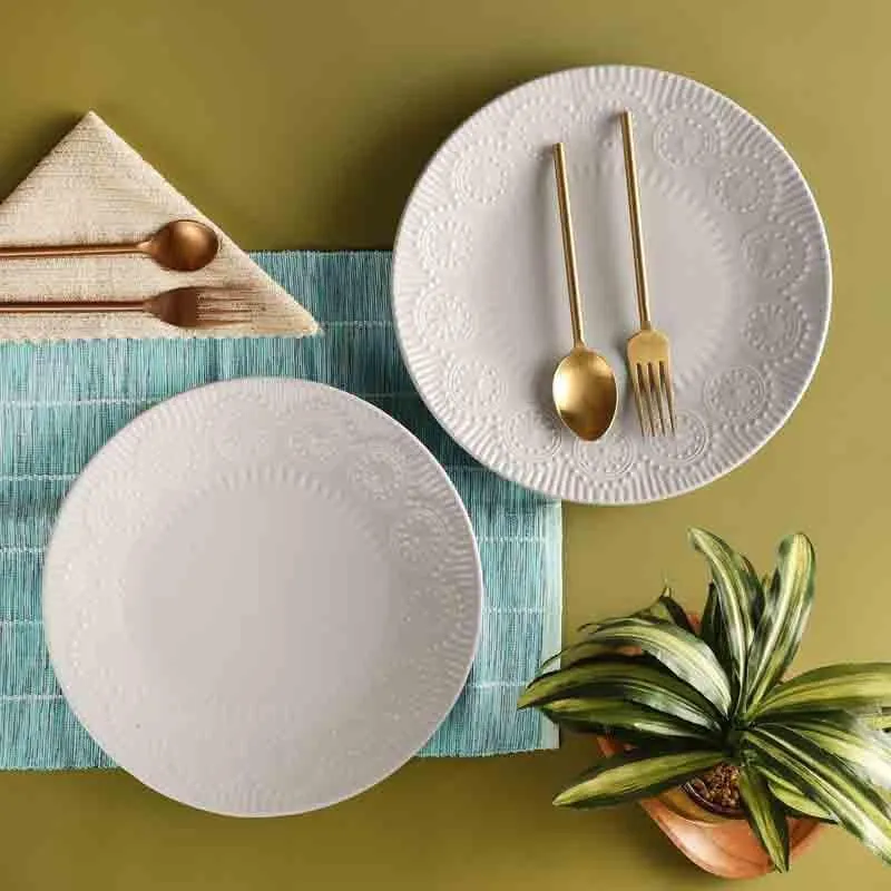 Crown Dinner Plate - Grey - Set Of Two media 1
