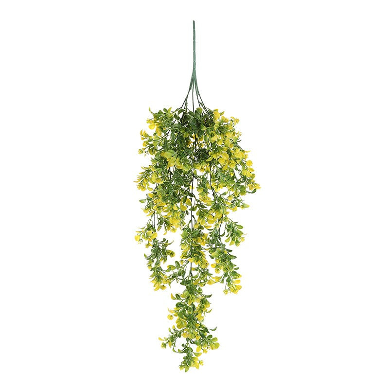 Faux Yellow Artificial Flower Vine With Metal Wall Stand media 4