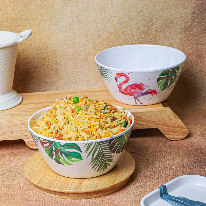 Tropical Glee Melamine Snack Bowl (750 mL) - Set Of Two