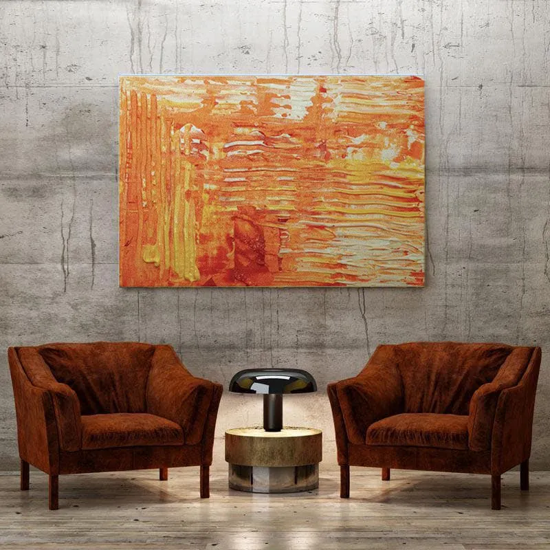 Marigold Abstract Painting - Gallery Wrap media 4