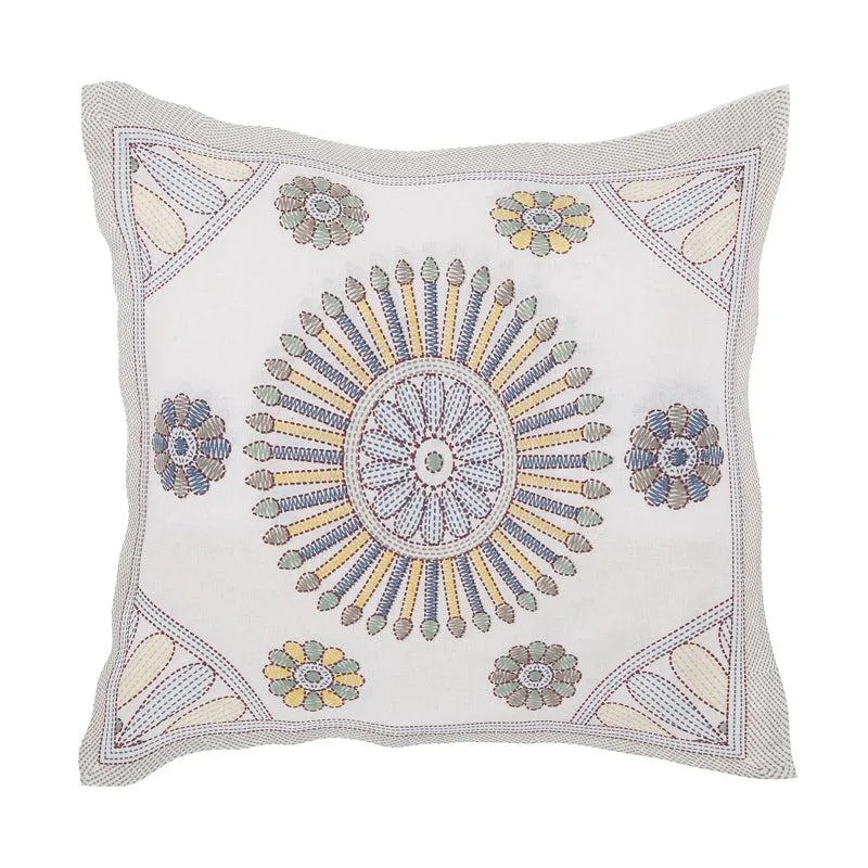 Arunima Diwan Set (Grey & Beige) - Eight Piece Set media 3