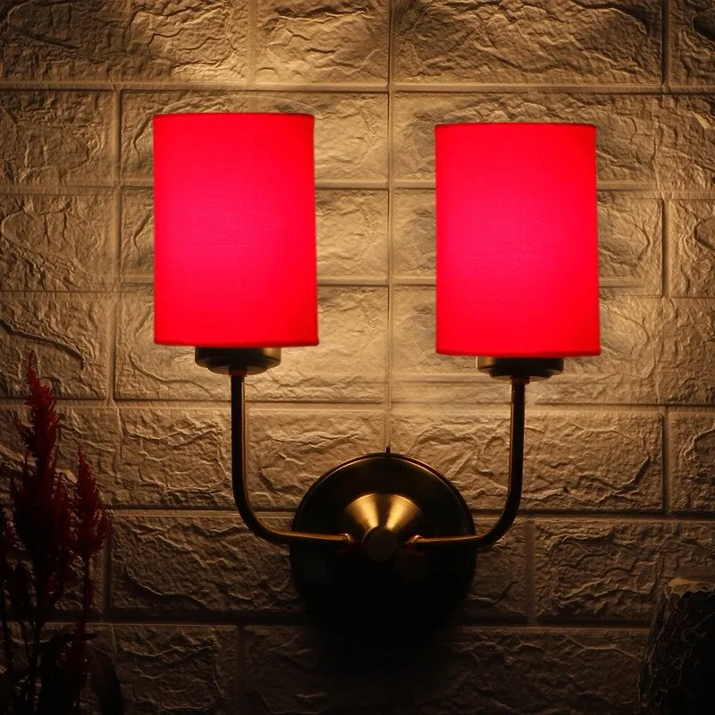 Lumoire Duo Metal Wall Lamp - Gold,Red media 4
