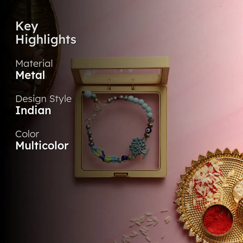 Tree Of Life Rakhi with Roli Chawal - Two Piece Set media 2