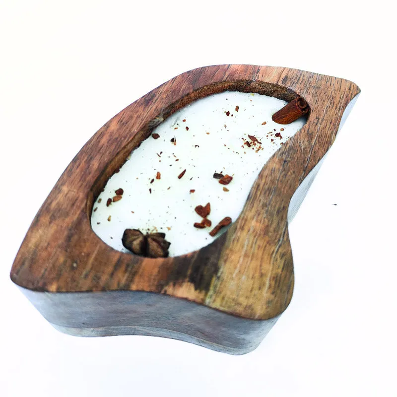 Derio Cinnamon Scented Candle In Wooden Box - Set Of Two media 11