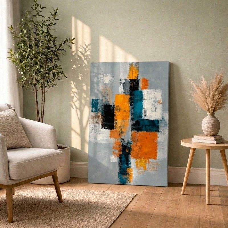 Intersect Form Abstract Canvas Wall Art