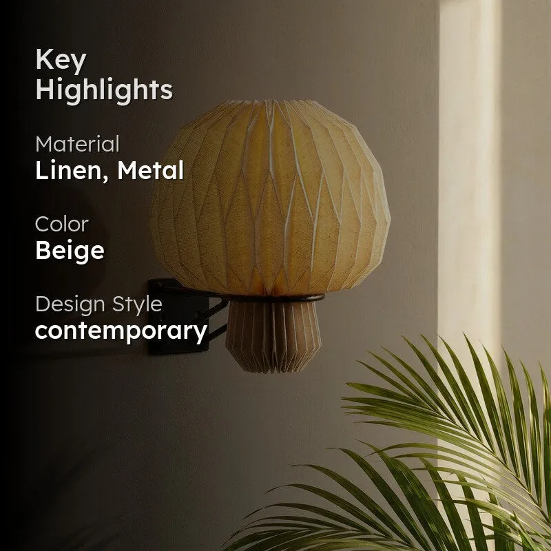 Fig Living Amber Linen Sconce media 2
