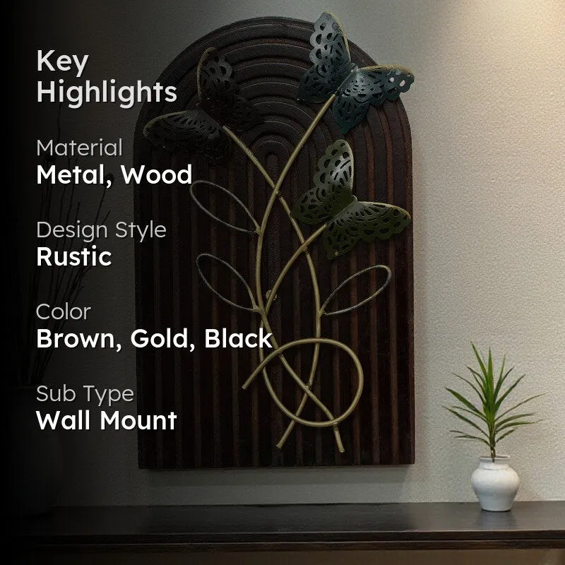 Butterfly Grove Metal & Wood Wall Accent media 2