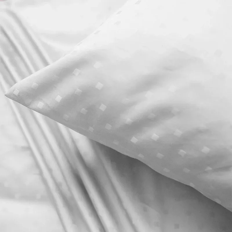 Swiss Dot Fitted Cotton Bedsheet (White) - 500 TC media 6