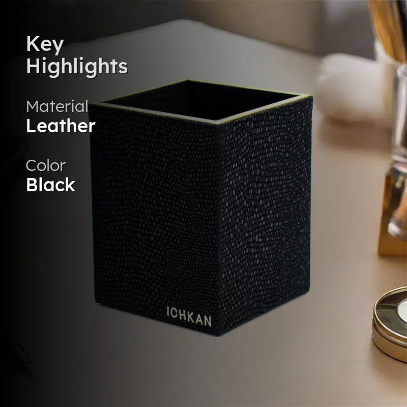 Tisquo Faux Leather Pen Stand - Black media 2
