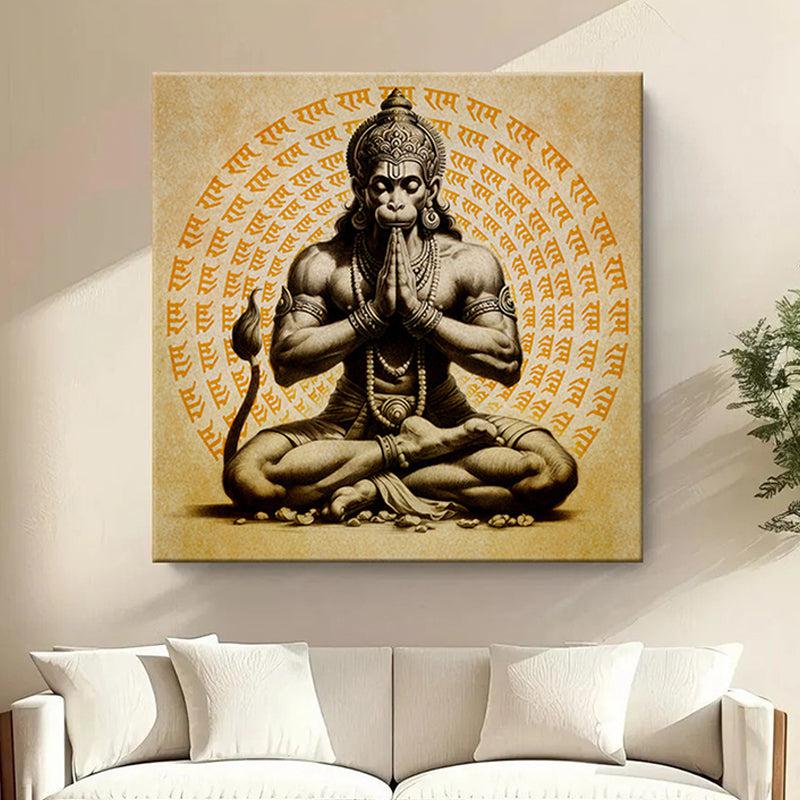 Prana Dhyan Hanuman Wall Painting