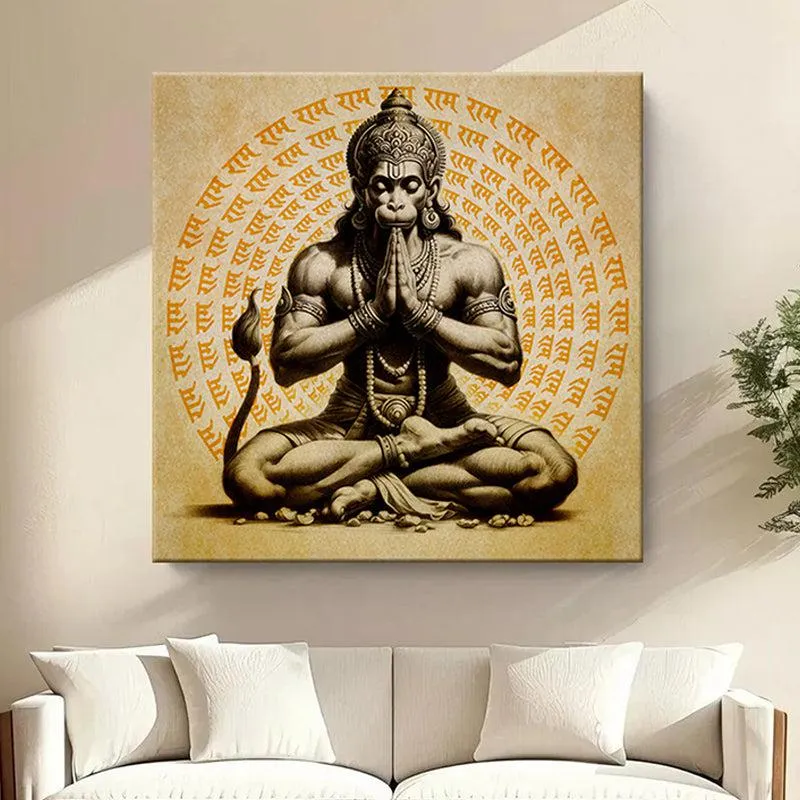 Prana Dhyan Hanuman Wall Painting media 1