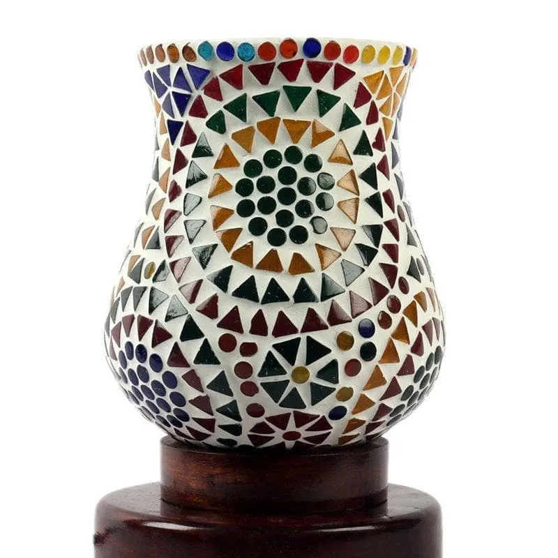 Tumbler Mosaic Glass Table Lamp - Multicolor media 4