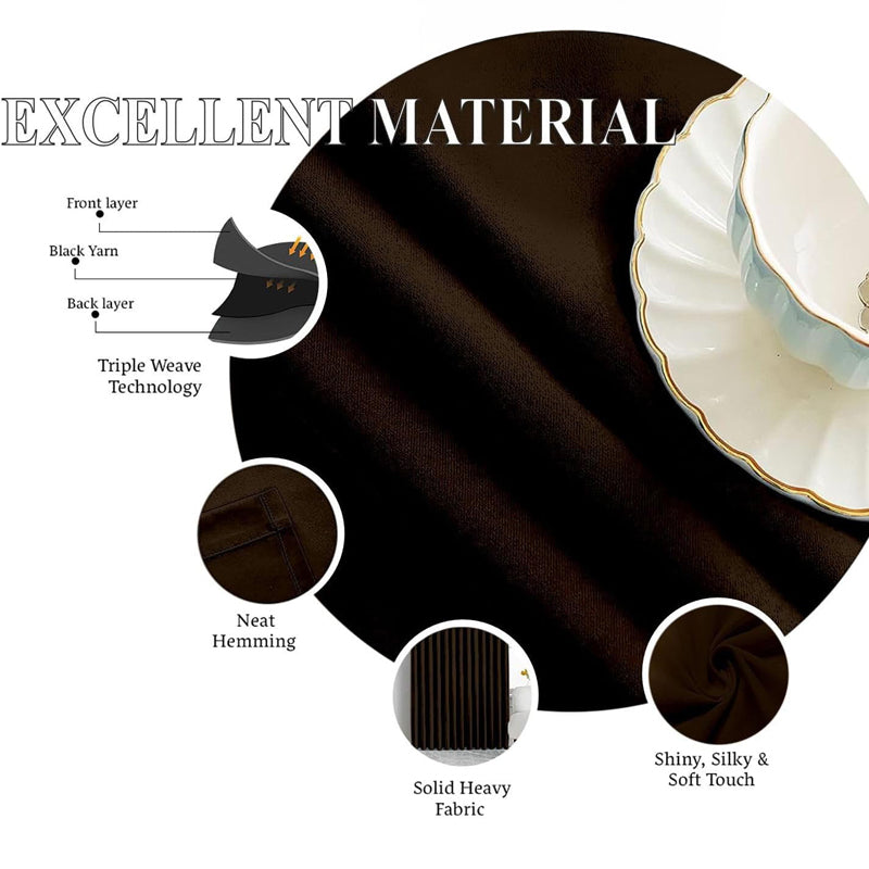 Serein Pleated Curtain Valance (Cocoa Brown) - Set Of Two media 5