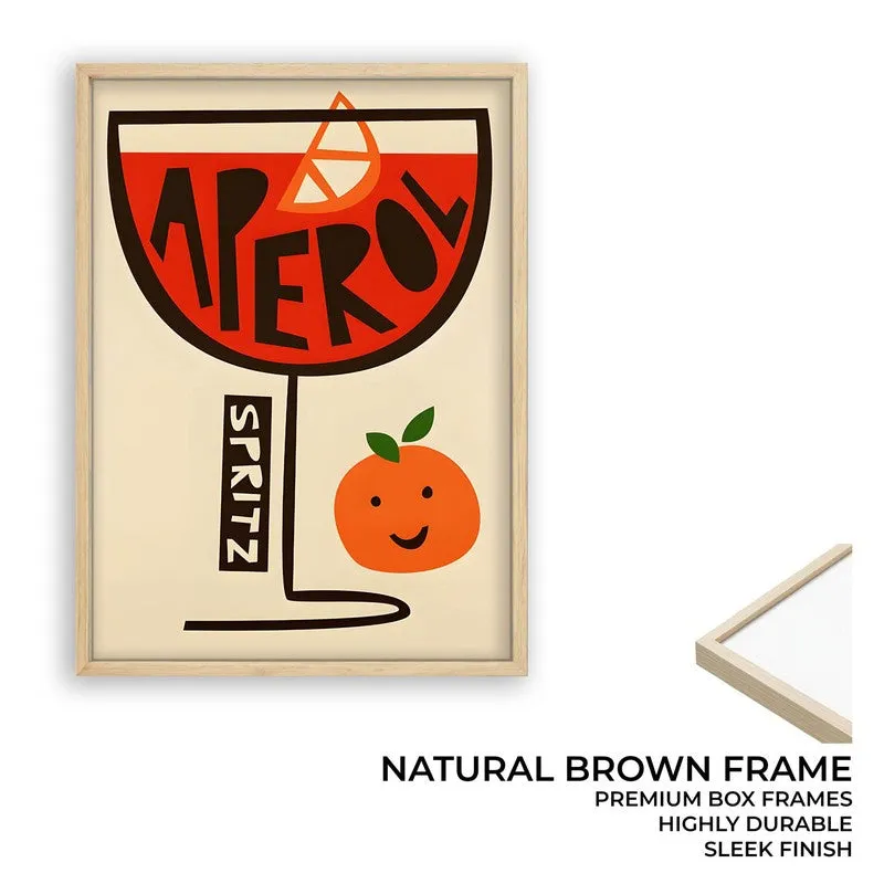 Oramge Aperol Archival Canvas Wall Art - Brown media 9