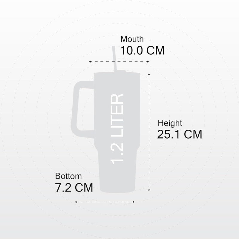 Solara Urban Chill Stainless Steel Tumbler (1200 ML) - White media 7