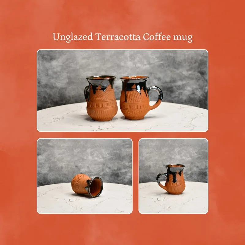Sculpted Terracotta Coffee Mug (440 mL Each) - Set Of Two media 8
