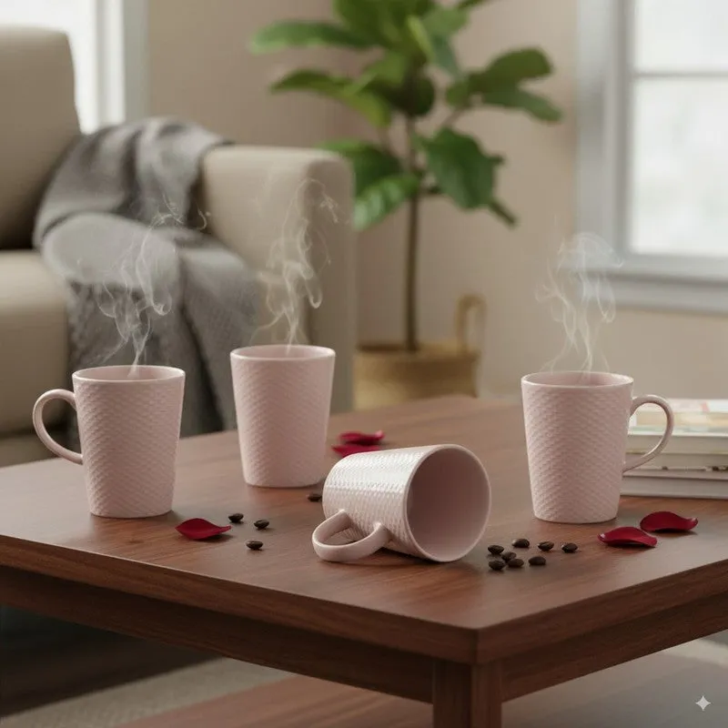 Ivrel Porcelain Coffee Mug (280 mL Each) - Set Of Four media 1