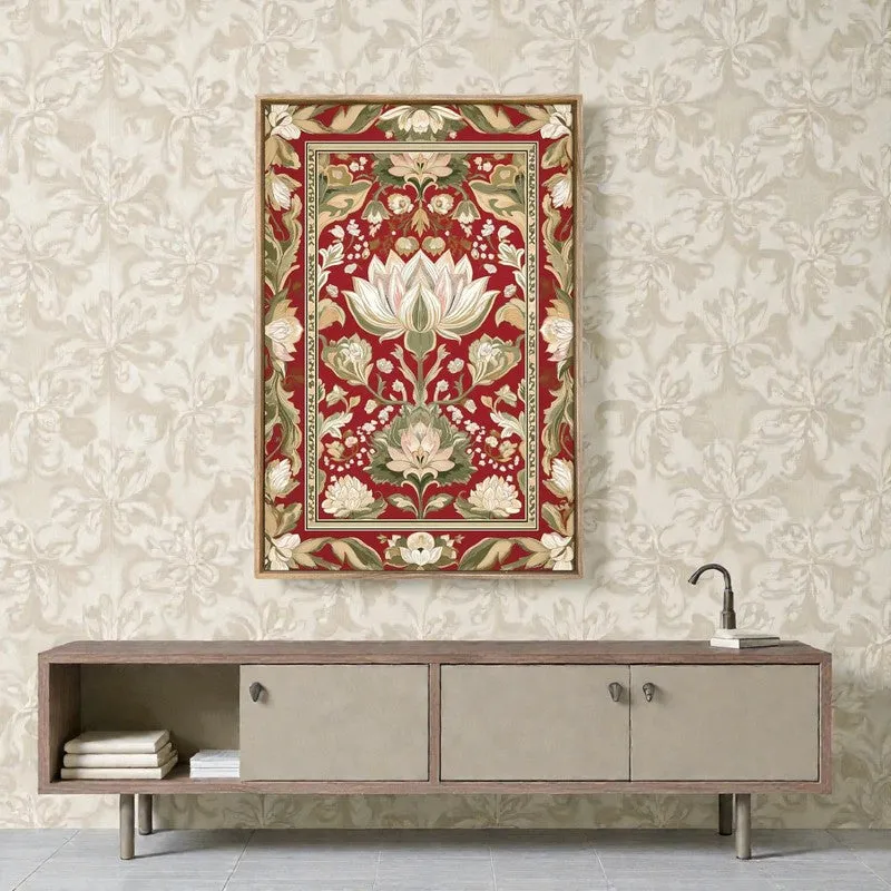 Sitaron ki Phool Canvas Traditional Wall Art With Frame media 2