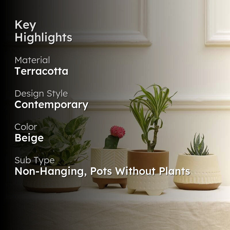 Terazzo Terracotta Planters - Set Of Four media 2