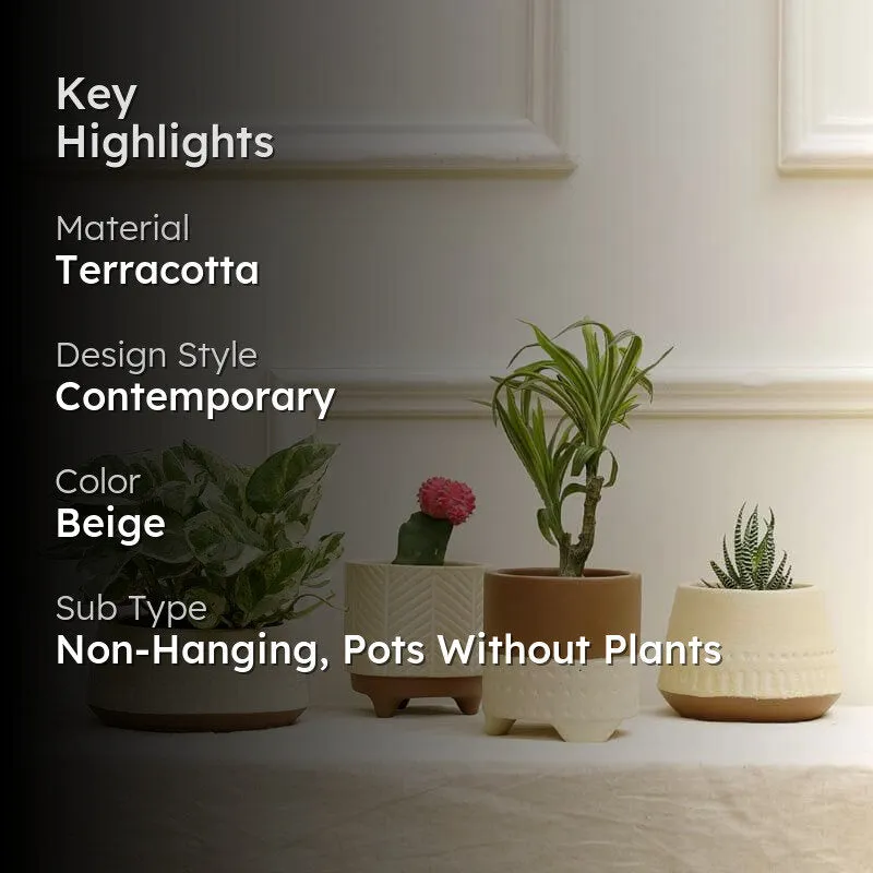 Terazzo Terracotta Planters - Set Of Four media 2