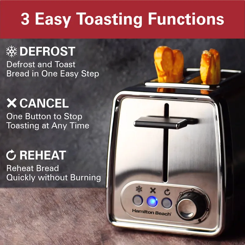 Hamilton Beach Wide Slot Toaster (Silver) - 925 W media 4
