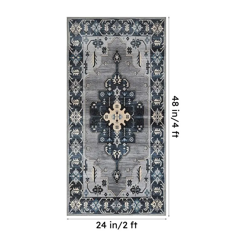 Mehnaz Velvet Rectangle Anti-Skid Carpet media 8