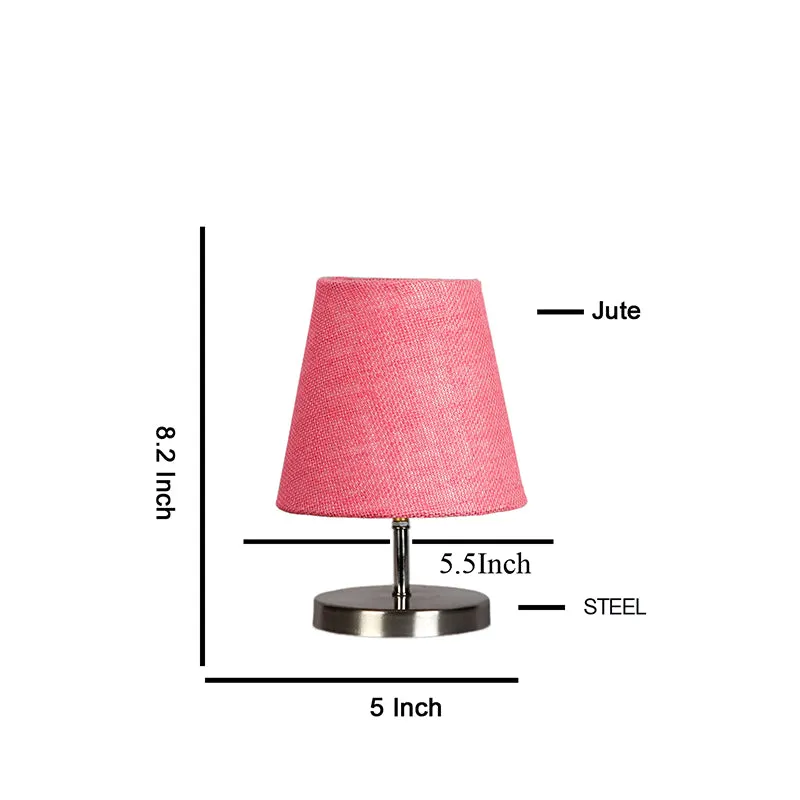 Vidro Jute Table Lamp - Pink,Silver media 5