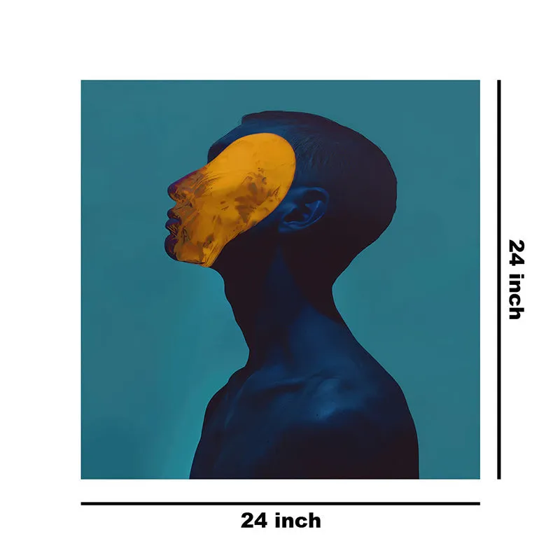 Yellow Mask Poly Canvas Wall Painting media 9