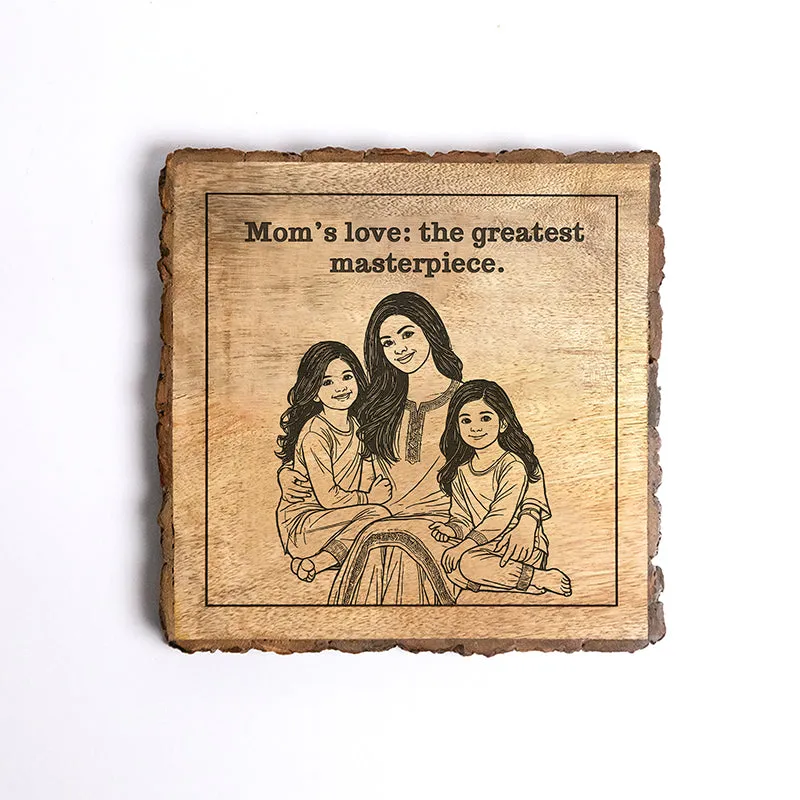 Mother's Love Is A Masterpiece Wood Showpiece - Square media 5