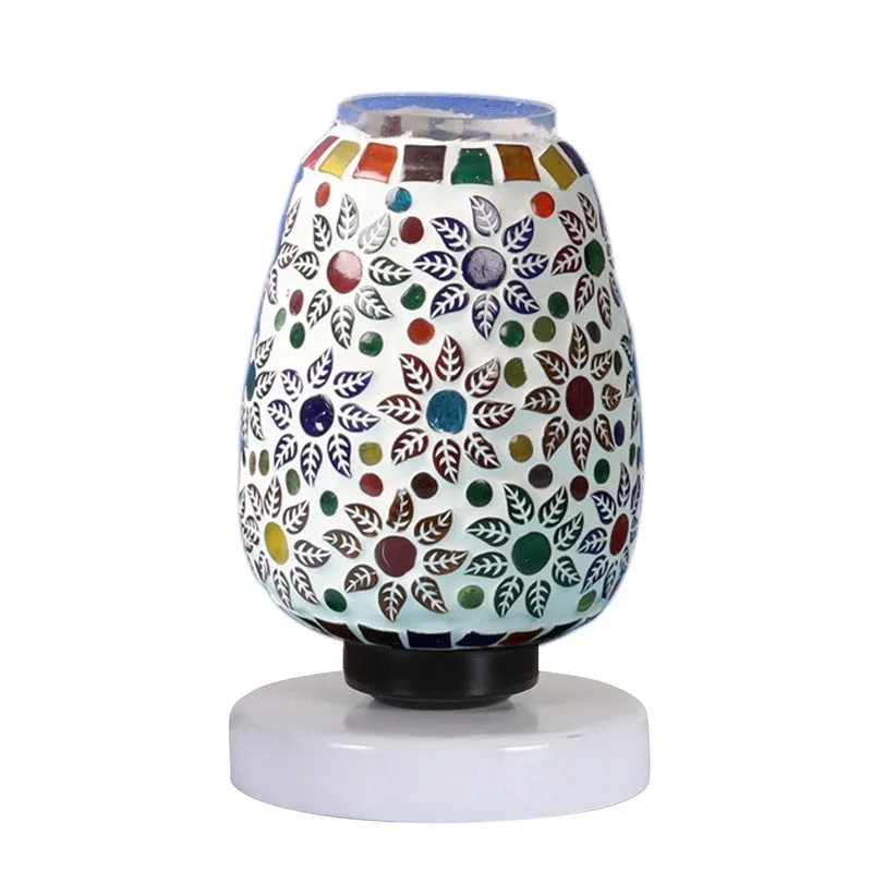 Sparkelle Glass Table Lamp With Wooden Base - Multicolor media 5