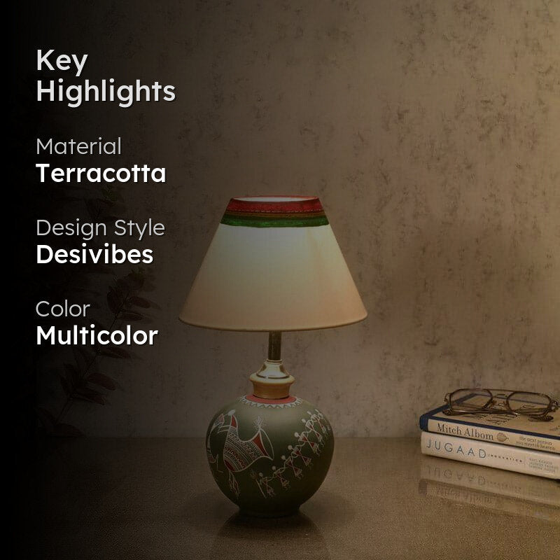 Faadya Terracotta Table Lamp - Multicolor media 2