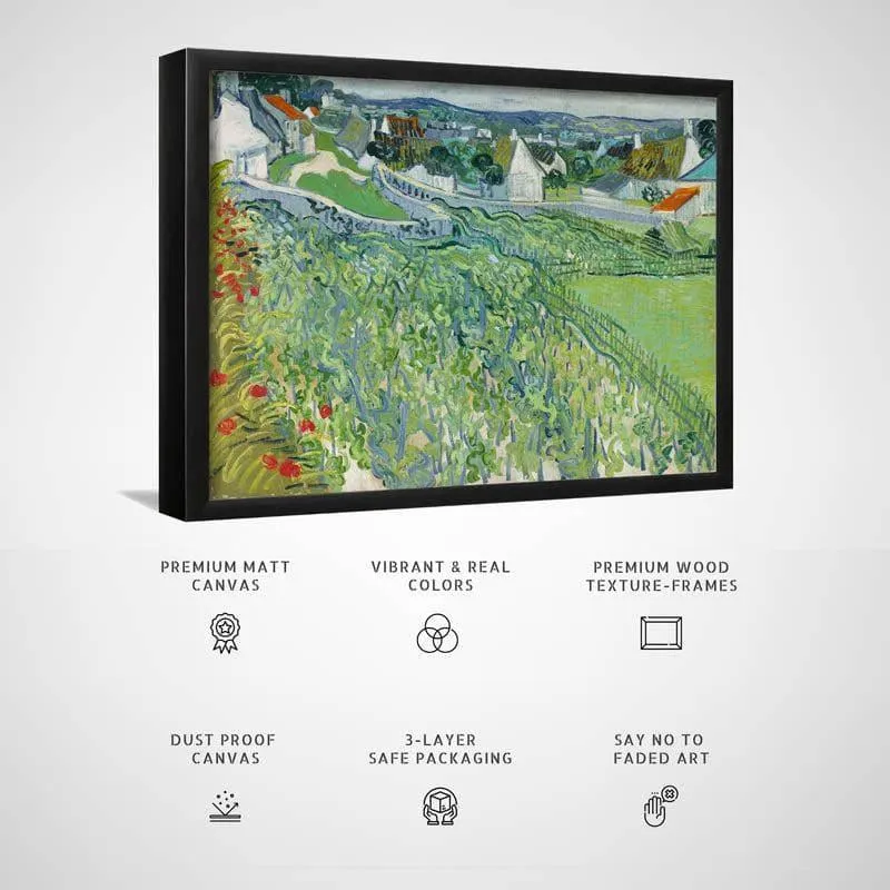 Vineyards At Auvers By Vincent Van Gogh - Black Frame media 3
